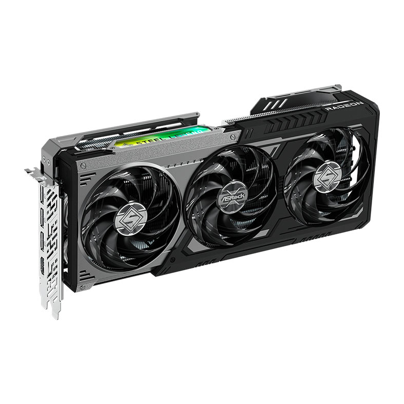 Placa de Video AsRock Radeon RX 9070 XT Steel Legend Dark, 16GB, GDDR6, 256-bit, 90-GA5VZZ-00UANF - miniatura 4