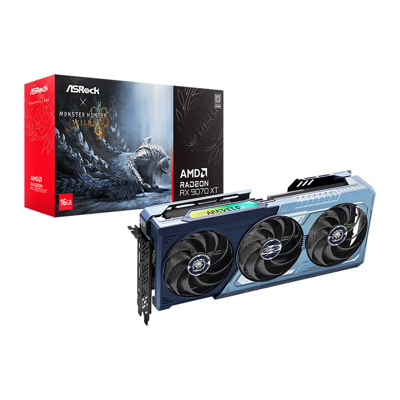 Placa de Video AsRock Radeon RX 9070 XT Monster Hunter Wilds, 16GB, GDDR6, 256-bit, 90-GA6FZZ-00UANZ - miniatura 3