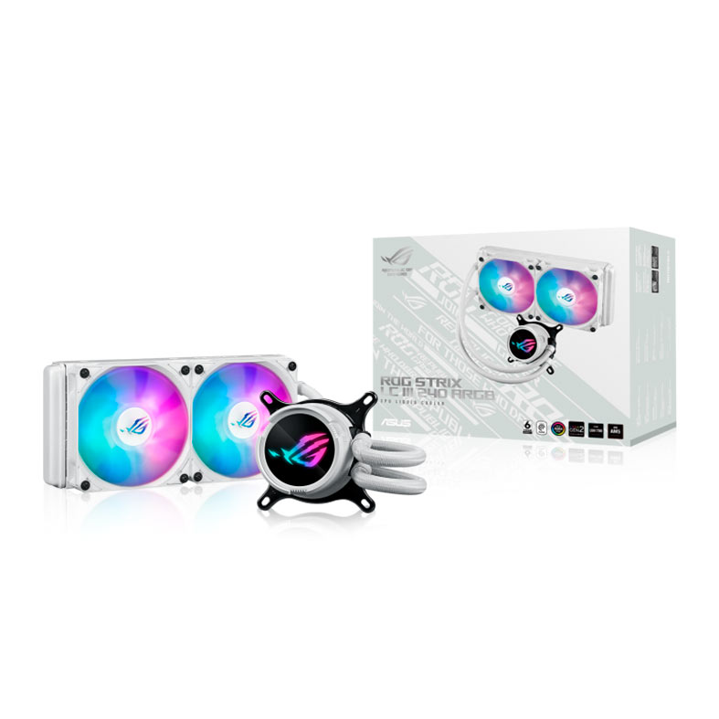 Water Cooler Asus Rog Strix LC III 240, ARGB, 240mm, Branco, 90RC00S2-M0UAY0 - miniatura 3