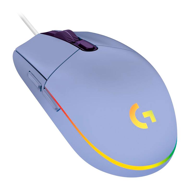 Mouse Gamer Logitech G203 RGB 8000DPI 6 Botoes Lilas, 910-005852 - miniatura 3