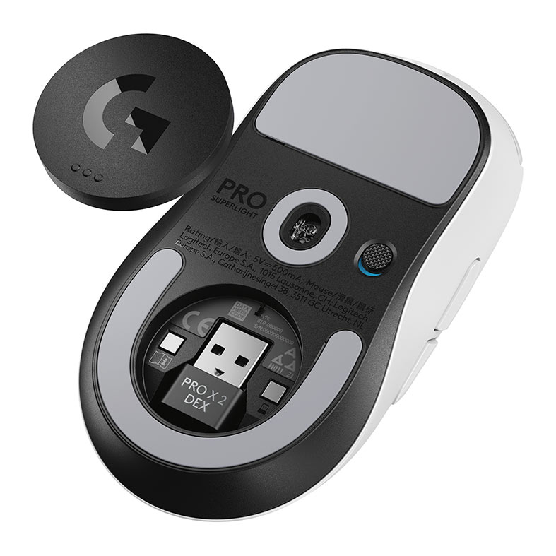 Mouse Logitech Pro X Superlight 2 Dex, 5 Botoes, Wireless, Branco, 910-007364 - miniatura 8