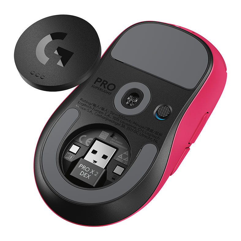 Mouse Gamer Logitech Pro X Superlight 2 DEX, 44000DPI, 5 Botoes, Wireless, Magenta, 910-007372 - miniatura 8