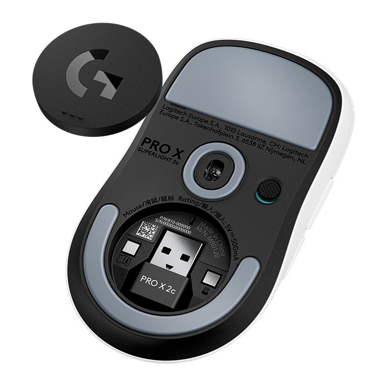 Mouse Gamer Logitech Pro X Superlight 2C, 44000DPI, 5 Botoes, Wireless, Branco, 910-007537 - miniatura 8