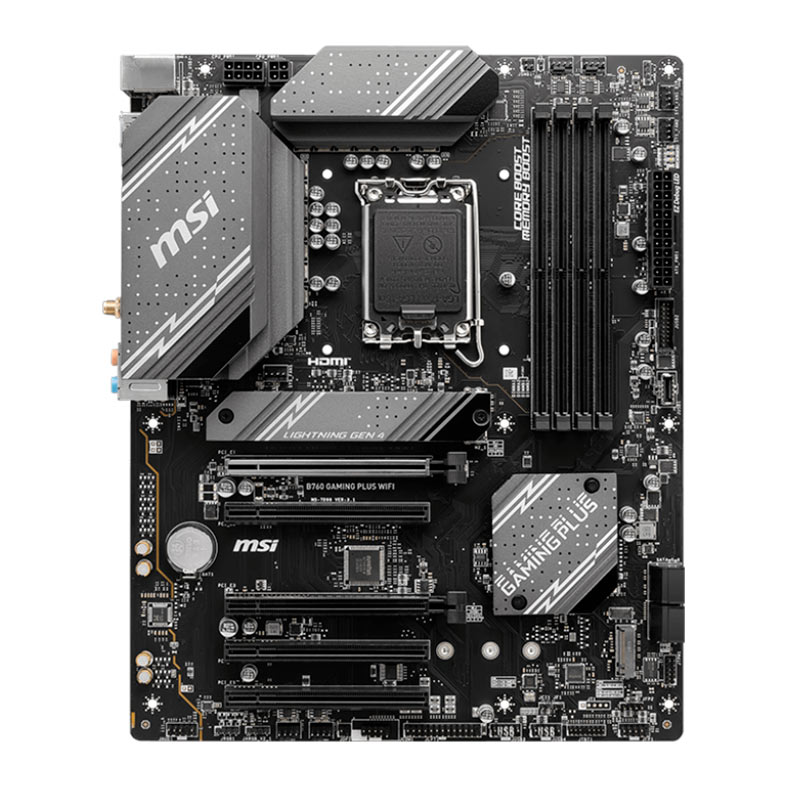 Placa Mae MSI B760 Gaming Plus WI-FI, DDR5, Socket LGA 1700, ATX, Chipset Intel B760, B760-GAMING-PLUS-WIFI - imagem 1