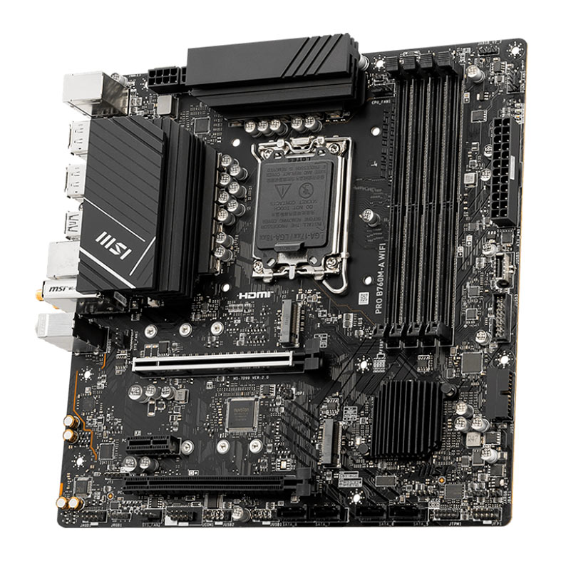 Placa Mae MSI PRO B760M-A WIFI, DDR5, Socket LGA 1700, M-ATX, Chipset B760, PRO-B760M-A-WIFI - miniatura 5