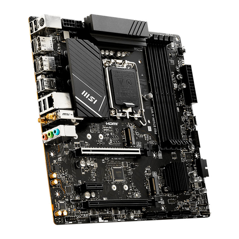 Placa Mae MSI PRO B760M-A WIFI, DDR5, Socket LGA 1700, M-ATX, Chipset B760, PRO-B760M-A-WIFI - miniatura 4