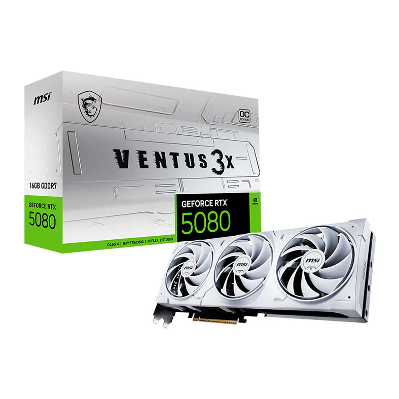 Placa de Video MSI GeForce RTX 5080 Ventus 3X OC White, 16GB, GDDR7, 256-bit, 912-V531-634-NAC - miniatura 3