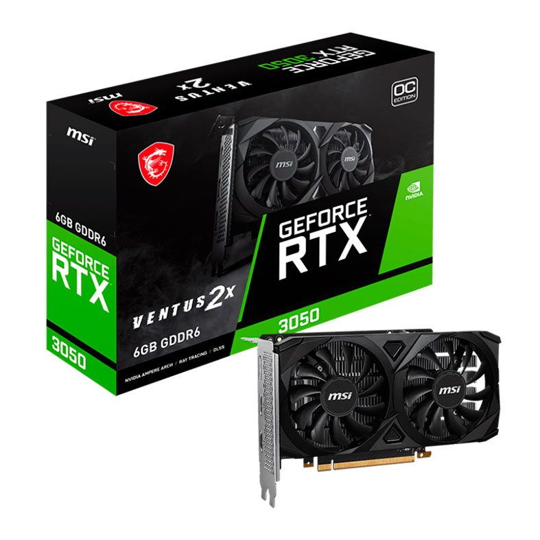 Placa de Video MSI GeForce RTX 3050 Ventus OC 2X, 6GB, GDDR6, 96-bit, 912-V812-201-NAC - miniatura 3