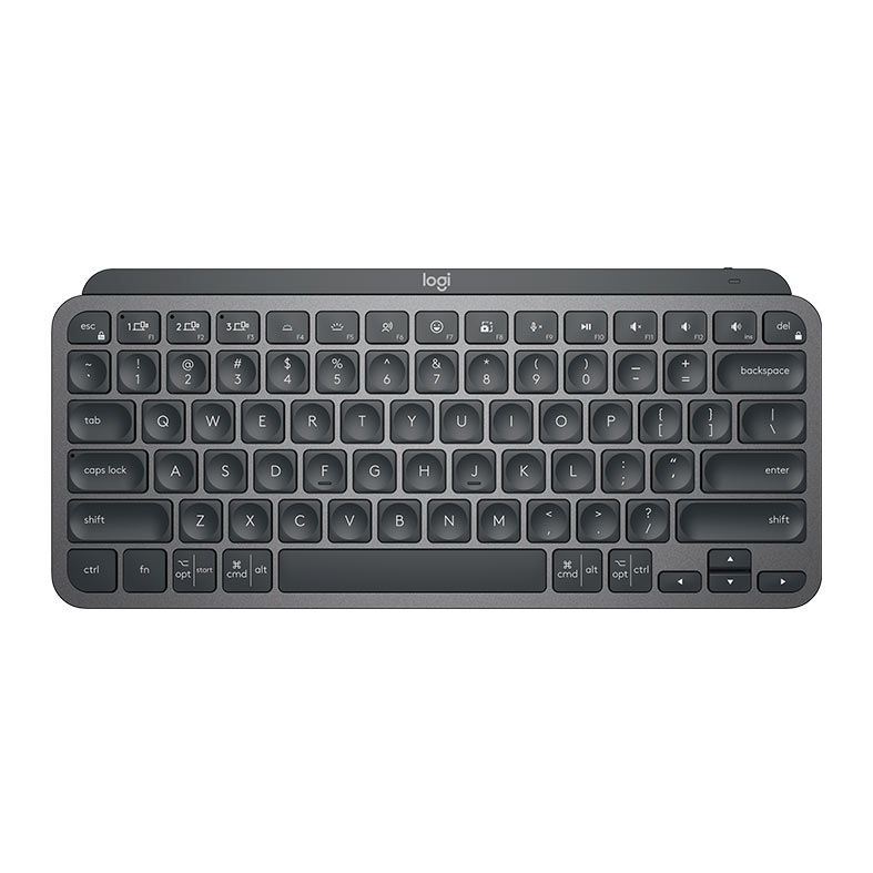 Teclado Sem Fio Logitech MX Keys Mini, Iluminacao Smart, Easy-Switch, Grafite, 920-010505 - imagem 1