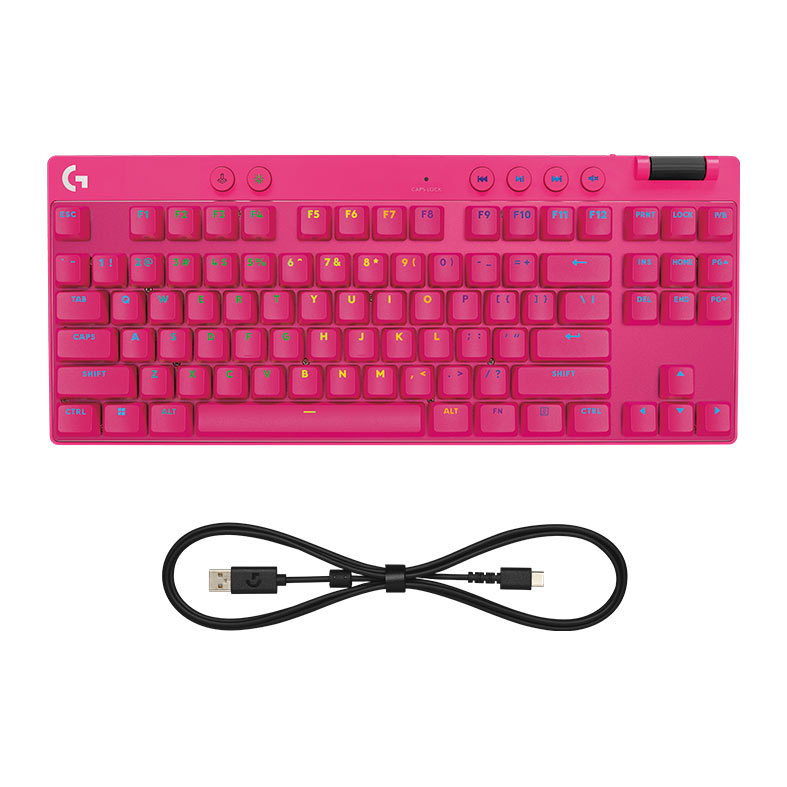 Teclado Magnetico Logitech G Pro TKL Rapid, RGB, Magenta, 920-013133 - miniatura 8