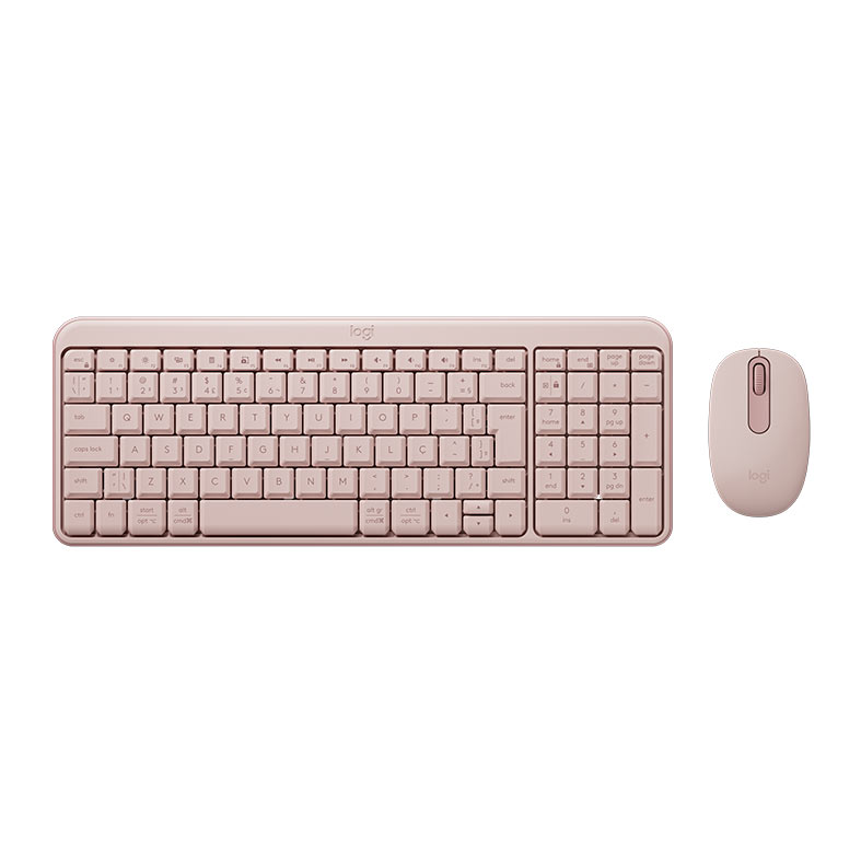Kit Teclado e Mouse Logitech MK250, ABNT2, Bluetooth, Rosa, 920-013518 - imagem 1