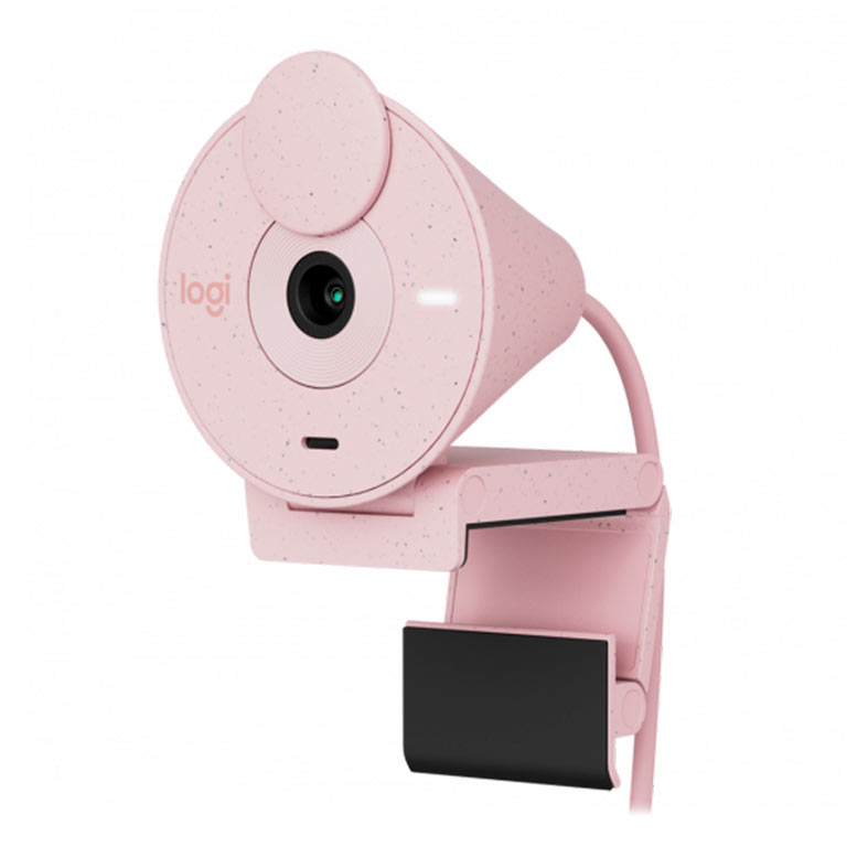 Webcam Logitech Brio 300, FHD 1080p, USB-C, Rosa, 960-001446