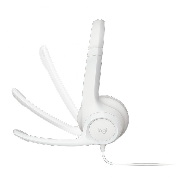 Headset Logitech H390, USB, Branco, 981-001285 - miniatura 4