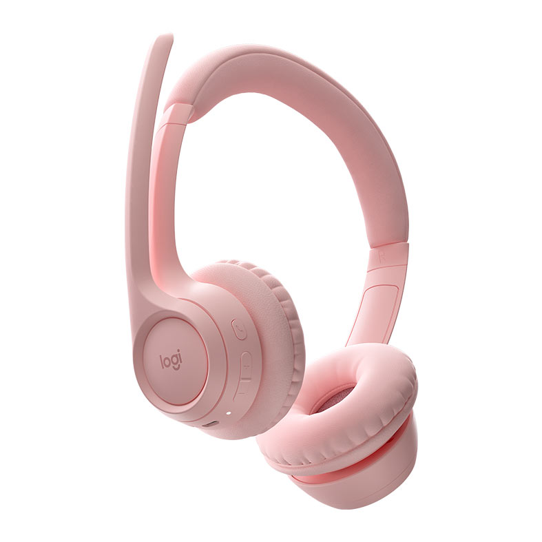 Headset Sem Fio Logitech Zone 300, Bluetooth, Driver 30mm, Rosa, 981-001411 - miniatura 4