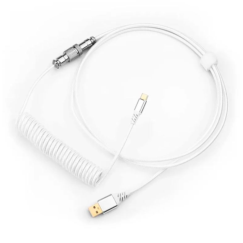 Cabo Para Teclado Redragon A115, Com Conector Aviator, 1.6m, Branco, A115-WHITE - miniatura 3