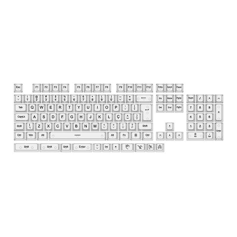 Conjunto de Teclas Redragon Crystal OSA Profile, Clear Keycaps, A137-PT - imagem 1