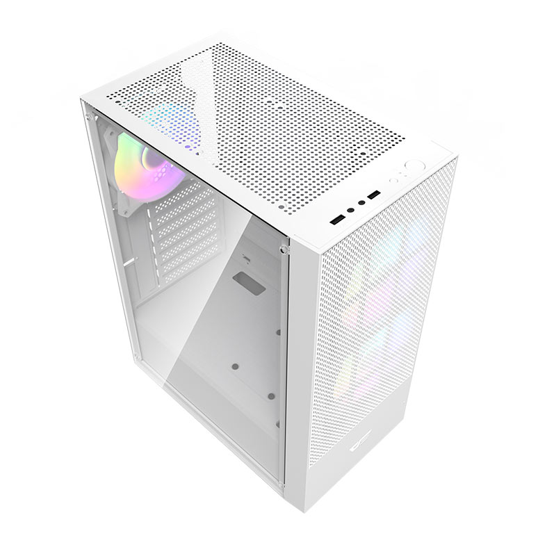 Gabinete Gamer Aigo Darkflash A290 Mesh, ARGB, Lateral de Vidro, Com 3 Fans, Branco, A290-MESH-WH-3F - miniatura 4