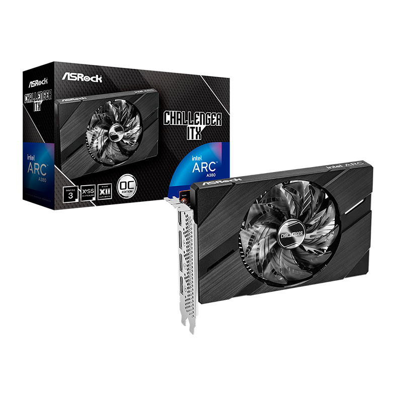 Placa de Video ASRock Intel ARC A380 Challenger ITX OC, 6GB, GDDR6, 96-bit, 90-GA3KZZ-00UANF - miniatura 3