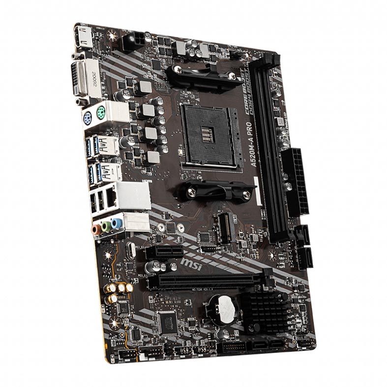 Placa Mae MSI A520M-A PRO, DDR4, Socket AM4, M-ATX, Chipset AMD A520, A520M-A PRO - miniatura 4