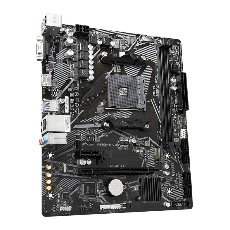 Placa Mae Gigabyte A520M K V2, DDR4, Socket AMD AM4, M-ATX, Chipset AMD A520, A520M-K-V2 - miniatura 4