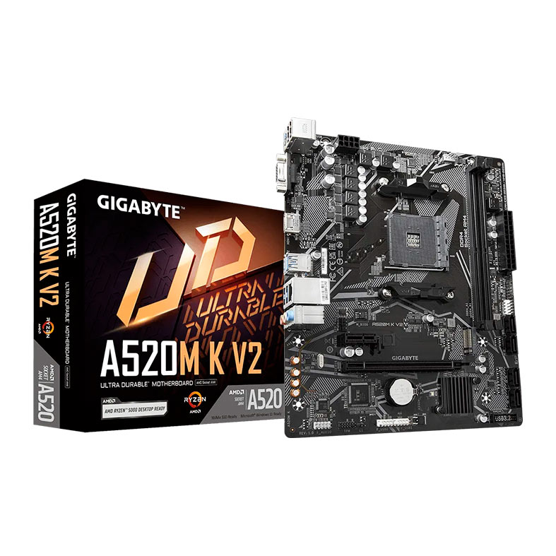 Placa Mae Gigabyte A520M K V2, DDR4, Socket AMD AM4, M-ATX, Chipset AMD A520, A520M-K-V2 - miniatura 3