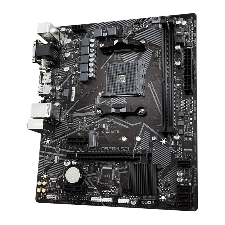 Placa Mae Gigabyte A520M S2H DDR4 Socket AM4 Chipset AMD A520, A520M-S2H - miniatura 5