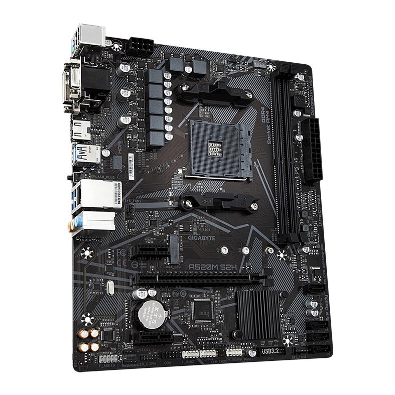 Placa Mae Gigabyte A520M S2H DDR4 Socket AM4 Chipset AMD A520, A520M-S2H - miniatura 4