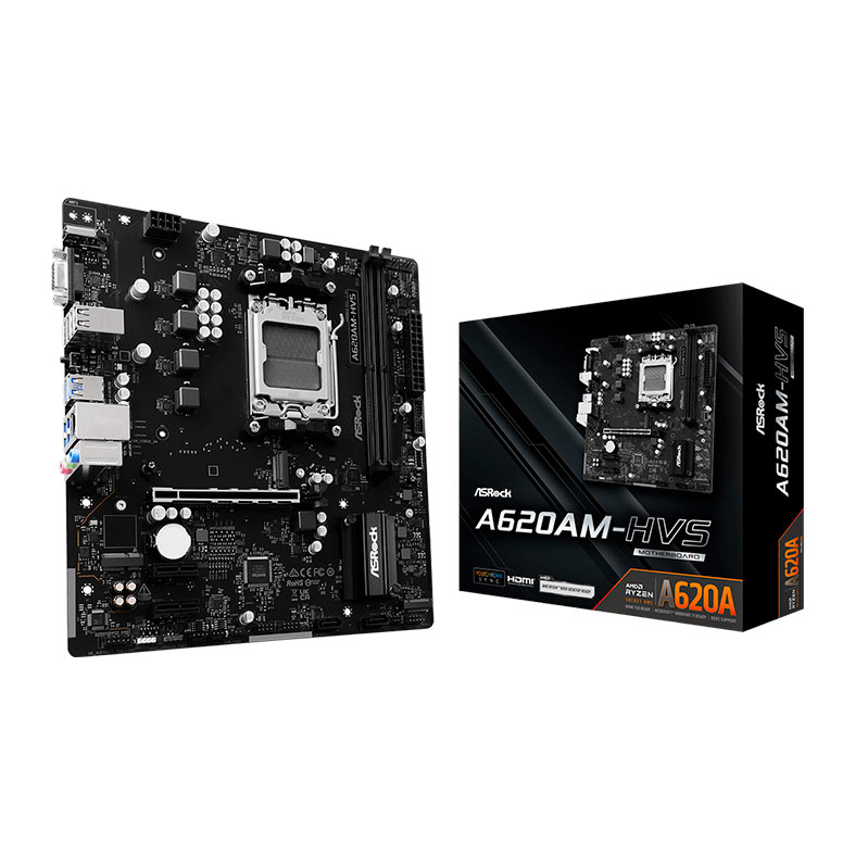 Placa Mae AsRock A620AM-HVS, DDR5, Socket AMD AM5, M-ATX, Chipset AMD A620, A620AM-HVS - miniatura 3