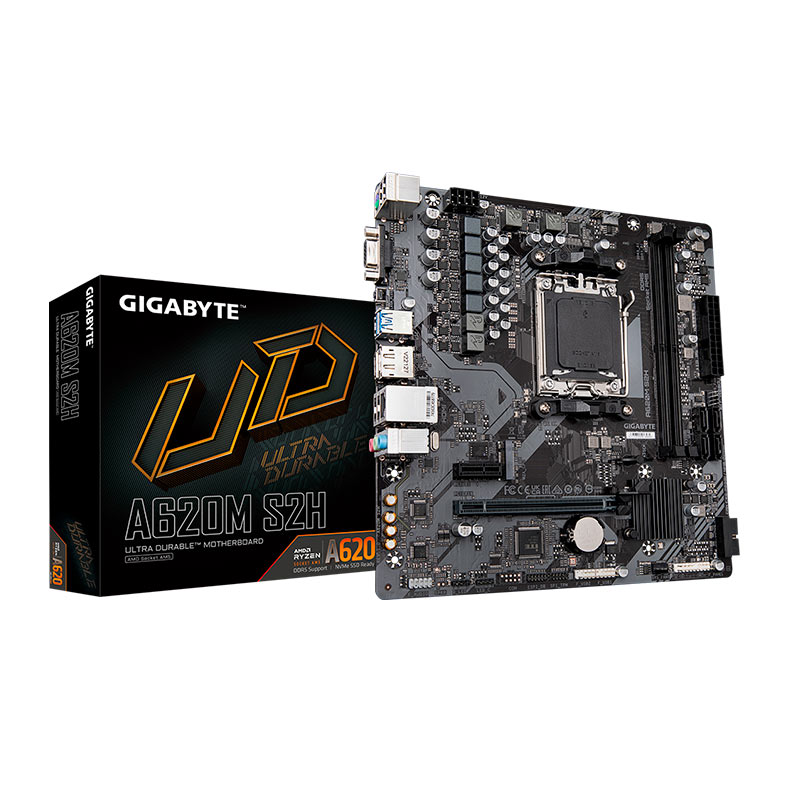 Placa Mae Gigabyte A620M S2H, DDR5, Socket AM5, M-ATX, Chipset AMD A620, A620M-S2H - miniatura 3