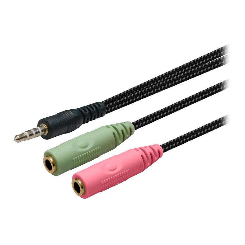 Adaptador De Audio P3 Para Headset ELG, 15cm, Preto, AAVGP3 - miniatura 3
