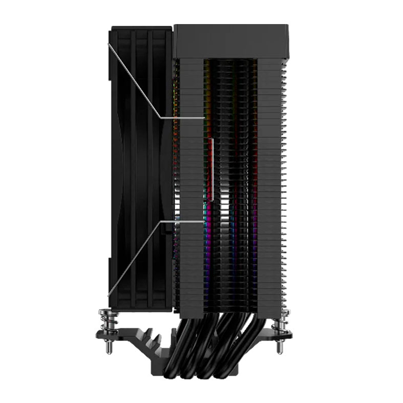 Cooler Para Processador PCYES Duley, ARGB, 120mm, Preto, ACDLYBV - miniatura 5