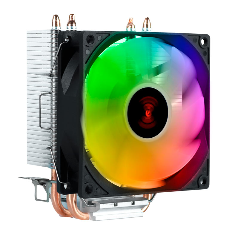 Cooler Para Processador PCYES Lorx V2, Rainbow, 92mm, Preto, ACLX92RBV2 - imagem 1