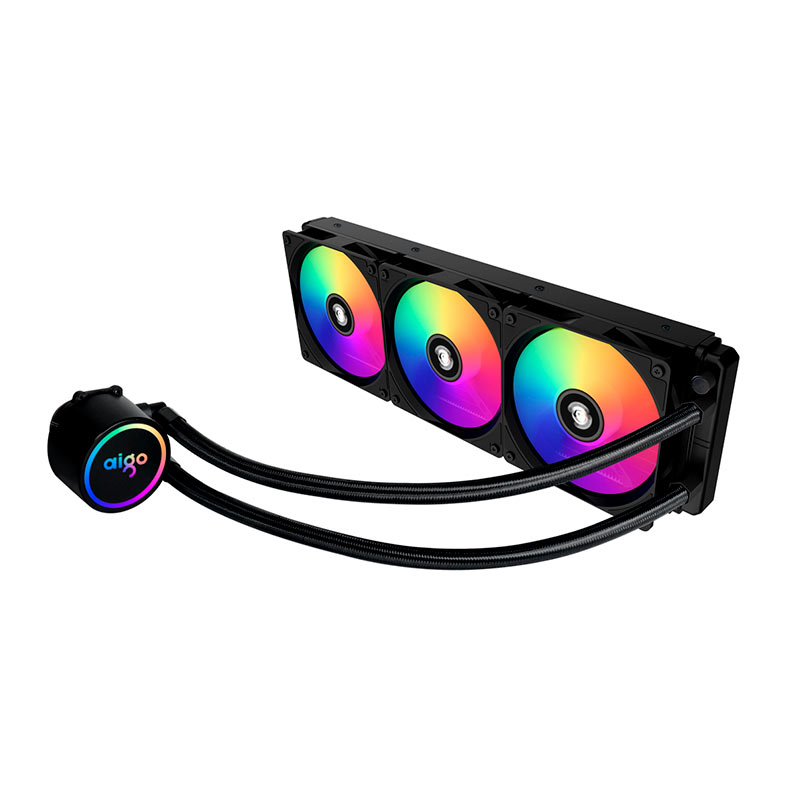 Water Cooler Aigo AC SE 360, Rainbow, 360mm, Preto, ACSE360-BK - miniatura 4