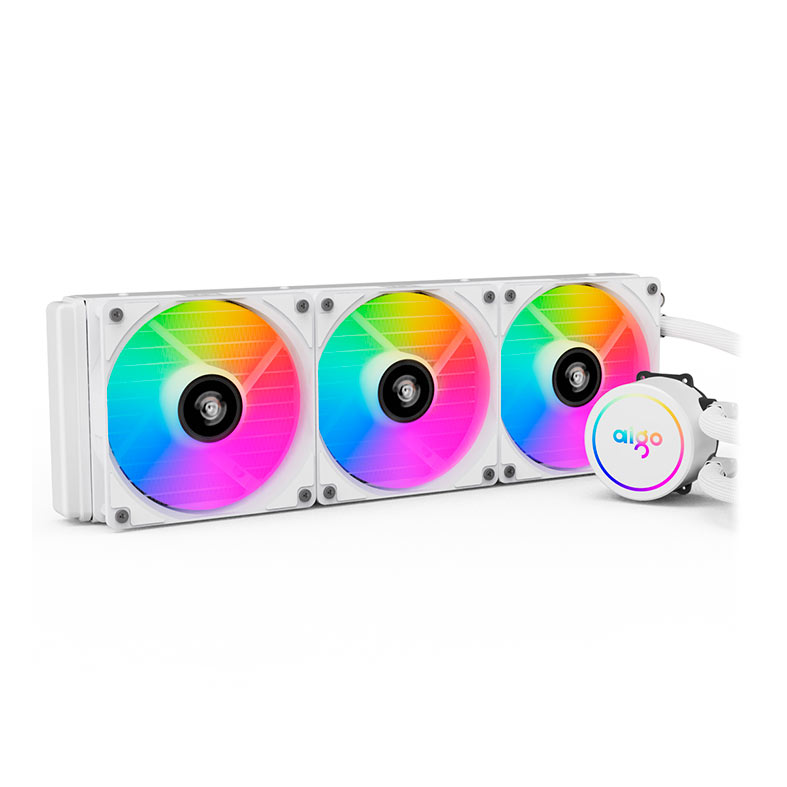 Water Cooler Aigo AC SE 360, Rainbow, 360mm, Branco, ACSE360-WH - miniatura 3