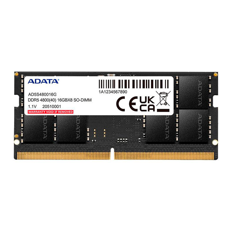 Memoria Para Notebook Adata, 16GB (1x16GB), DDR5, 4800MHz, C40, AD5S480016G-S - imagem 1