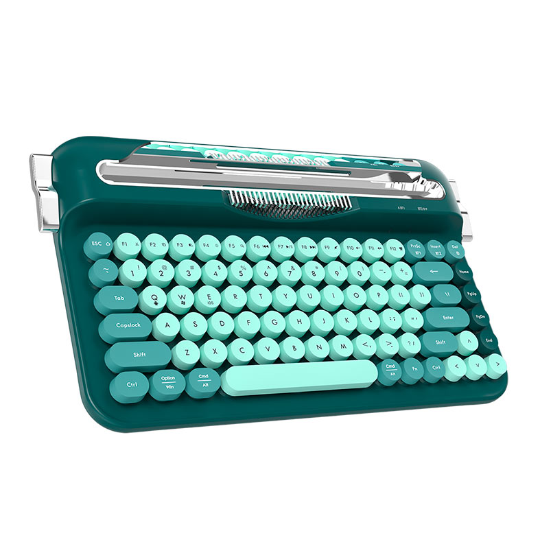 Teclado Ajazz AF84 Typewriter Office, Wireless, Verde, AF84-GREEN - miniatura 3