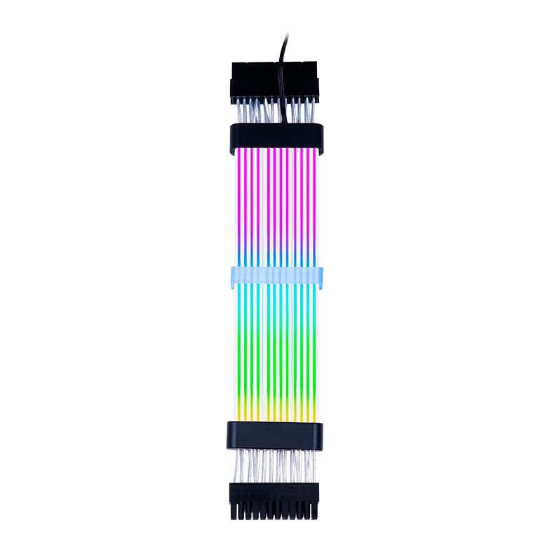 Cabo Extensor Sleeved 24P Acegeek AC24, ARGB, 265mm, Preto, AG-AC24-BK - miniatura 3