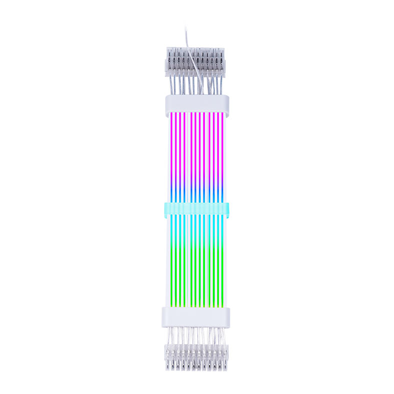 Cabo Extensor Sleeved 24P Acegeek AC24, ARGB, 265mm, Branco, AG-AC24-WH - miniatura 3