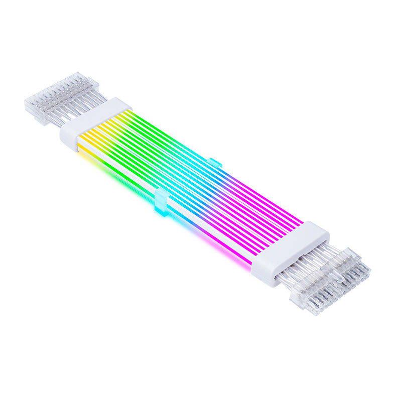 Cabo Extensor Sleeved 24P Acegeek AC24, ARGB, 265mm, Branco, AG-AC24-WH - miniatura 4
