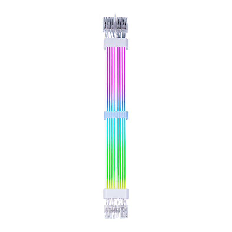 Cabo Extensor PCIe Acegeek AC28, ARGB, 345mm, Branco, AG-AC28-WH - miniatura 3