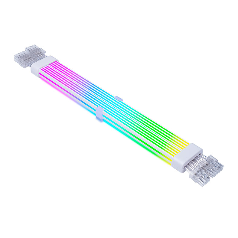 Cabo Extensor PCIe Acegeek AC28, ARGB, 345mm, Branco, AG-AC28-WH - miniatura 4
