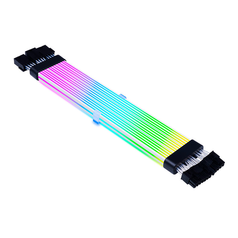Cabo Extensor Sleeved 24P Acegeek AC38, ARGB, 345mm, Preto, AG-AC38-BK - miniatura 4