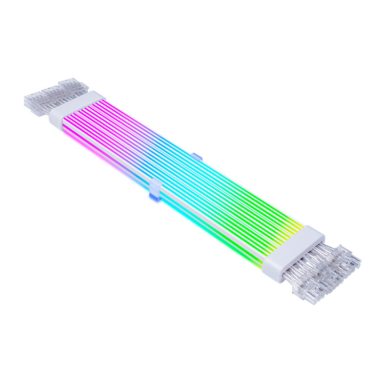 Cabo Extensor Sleeved Acegeek AC38, ARGB, 345mm, Branco, AG-AC38-WH - miniatura 4