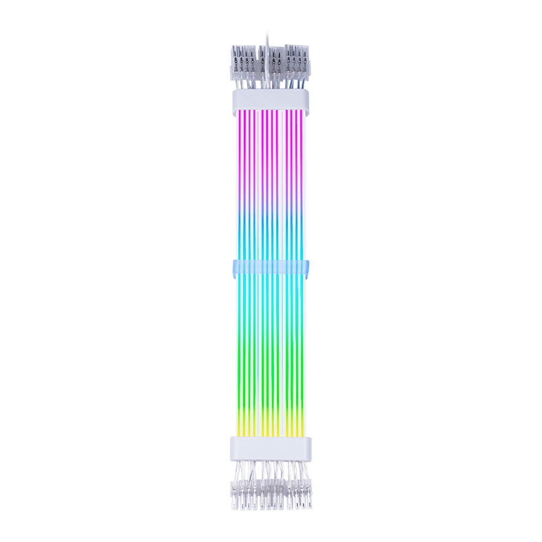 Cabo Extensor Sleeved Acegeek AC38, ARGB, 345mm, Branco, AG-AC38-WH - miniatura 3
