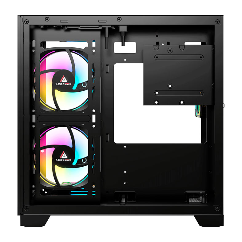 Gabinete Gamer Acegeek Aquarium M345, Mid-Tower, Lateral de Vidro, Preto, AG-AQUARIUM-M345-BK - miniatura 10
