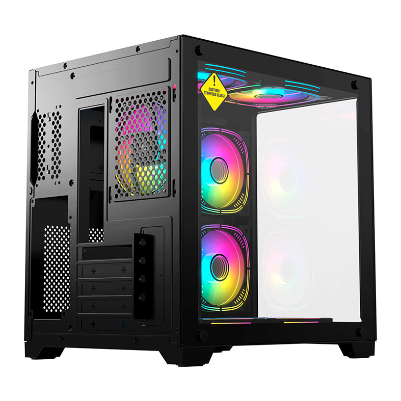 Gabinete Gamer Acegeek Aquarium M345, Mid-Tower, Lateral de Vidro, Preto, AG-AQUARIUM-M345-BK - miniatura 11