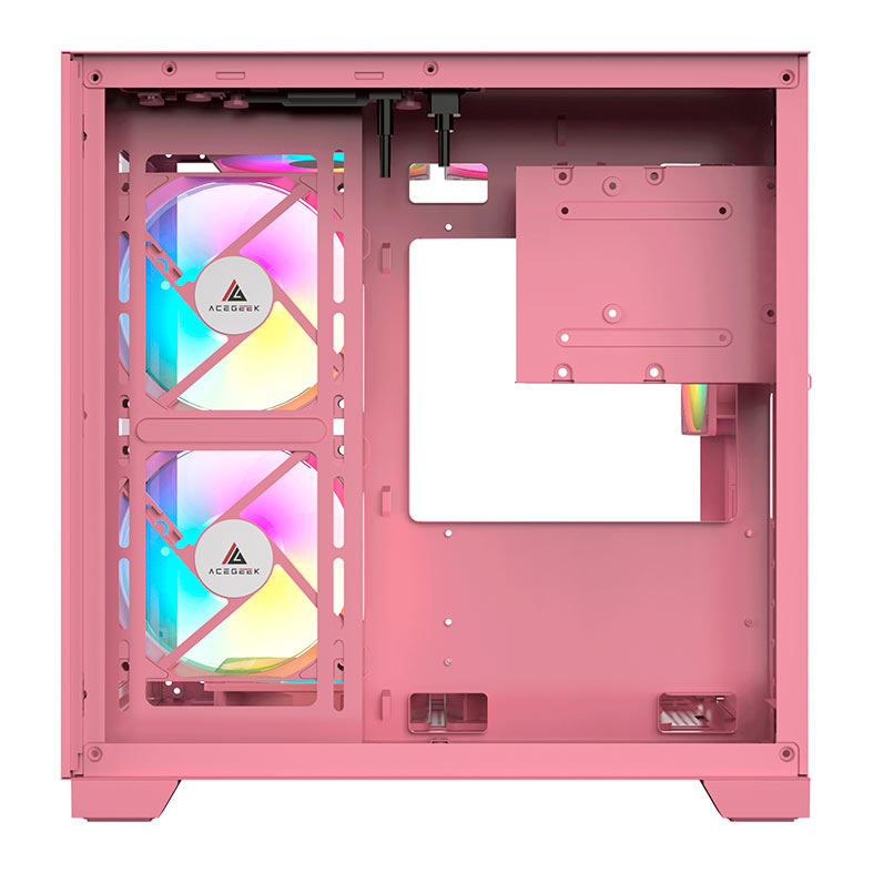 Gabinete Gamer Acegeek Aquarium M345, Mid-Tower, Lateral de Vidro, Rosa, AG-AQUARIUM-M345-PK - miniatura 8