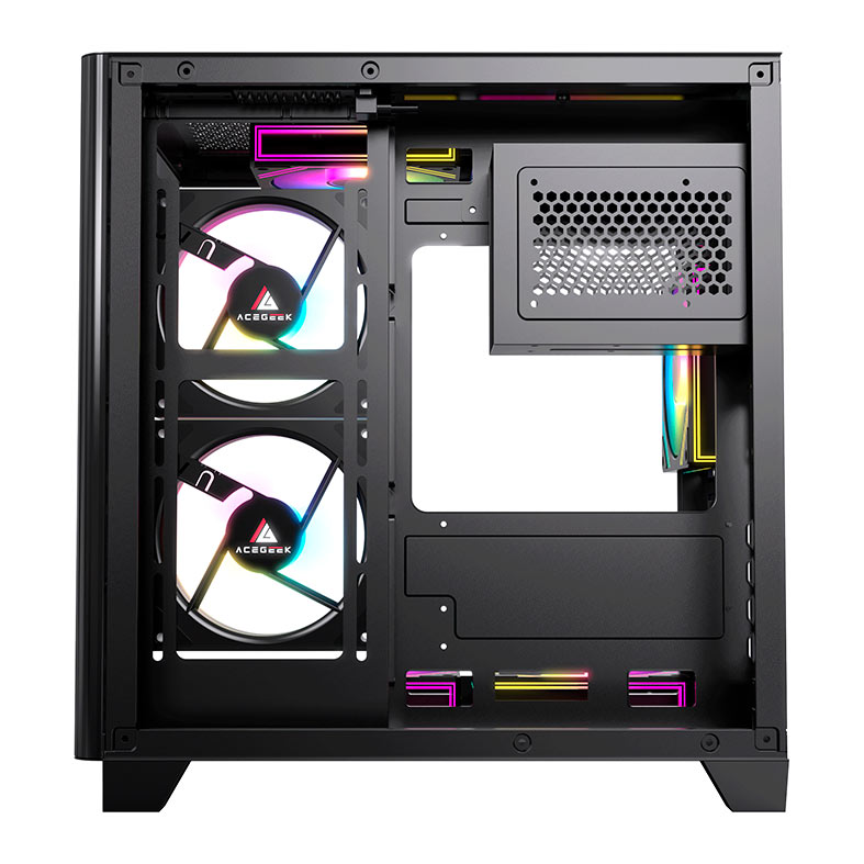 Gabinete Gamer Acegeek Arcane, Mid-Tower, Lateral de Vidro, Preto, AG-ARCANE-BK - miniatura 6