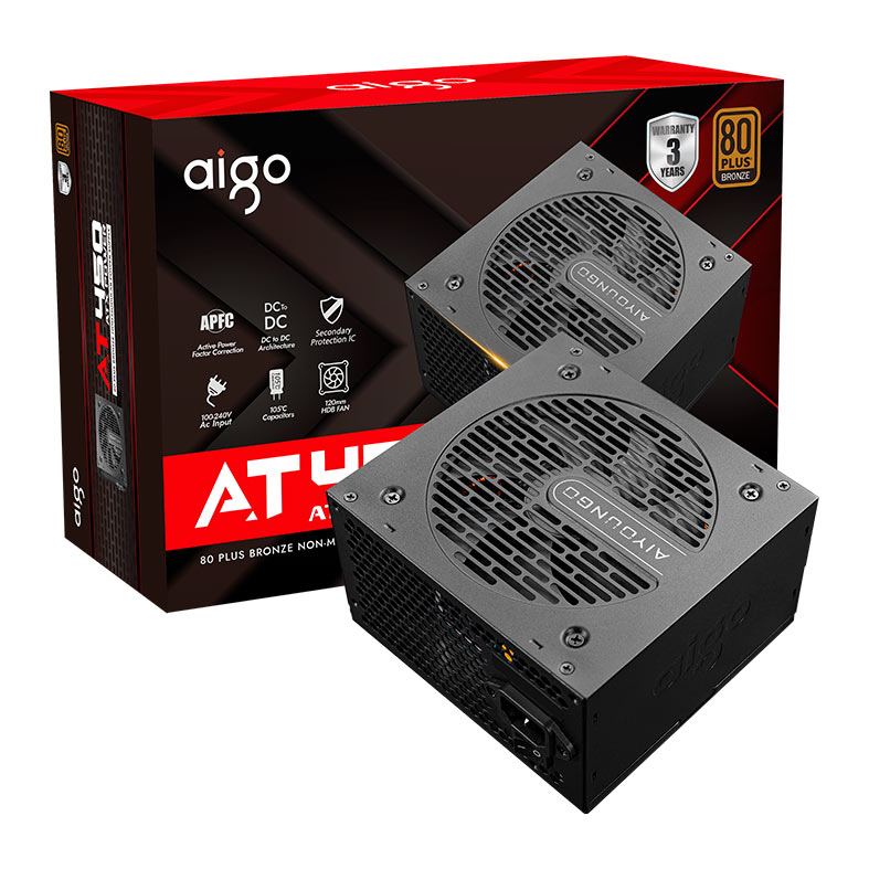 Fonte Aigo Darkflash AT450, 450W, 80 Plus Bronze, PFC ativo, Preto, AG-AT450-BK - miniatura 10