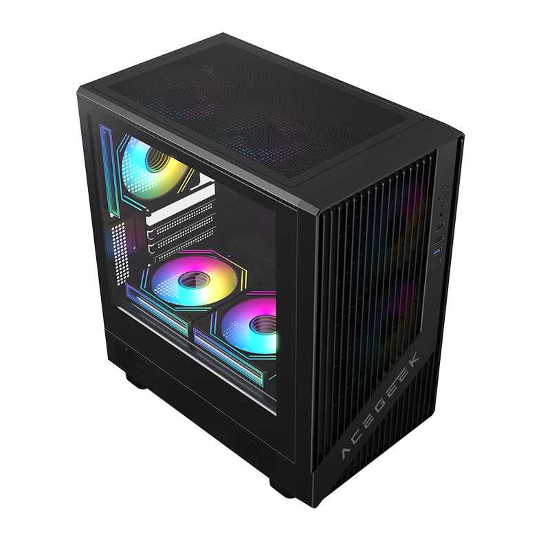 Gabinete Gamer Acegeek Blade, Mid-Tower, Lateral de Vidro, Preto, AG-BLADE-BK - miniatura 5